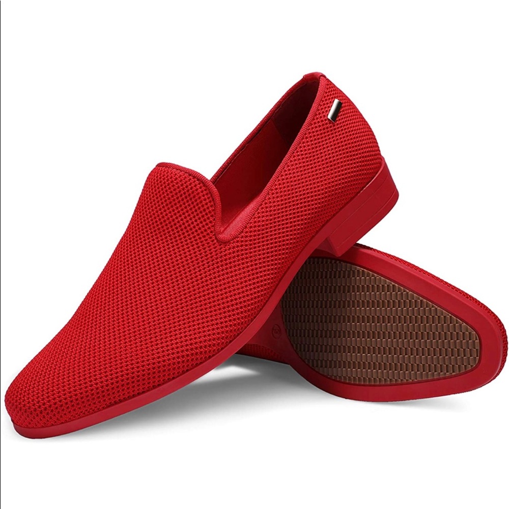UUBARIS Mens Loafers, Dress Shoes , Red Size 13